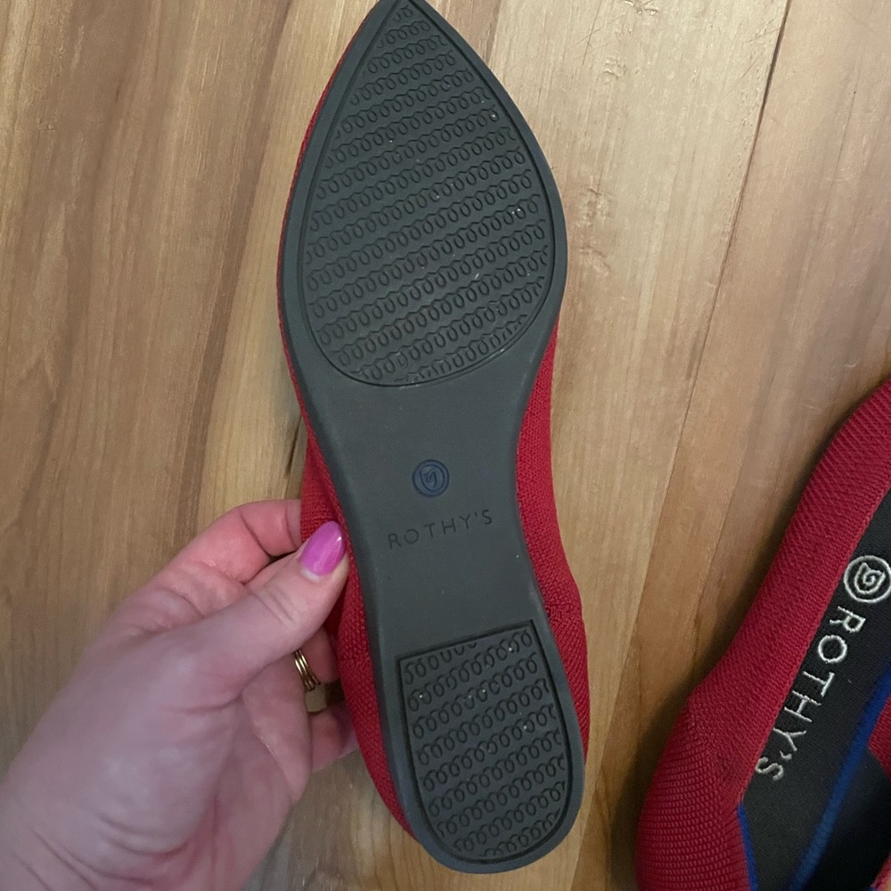 Rothy’s Point Flats In Red - image 5